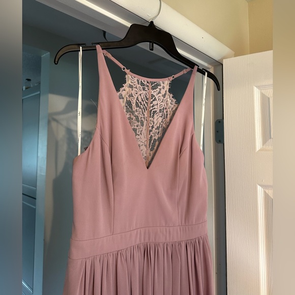 Love Spell Dusty Lavender Lulus Dress with Lace back - Picture 2 of 6